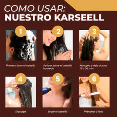 Los seis pasos para usar la mascarilla capilar Karseell