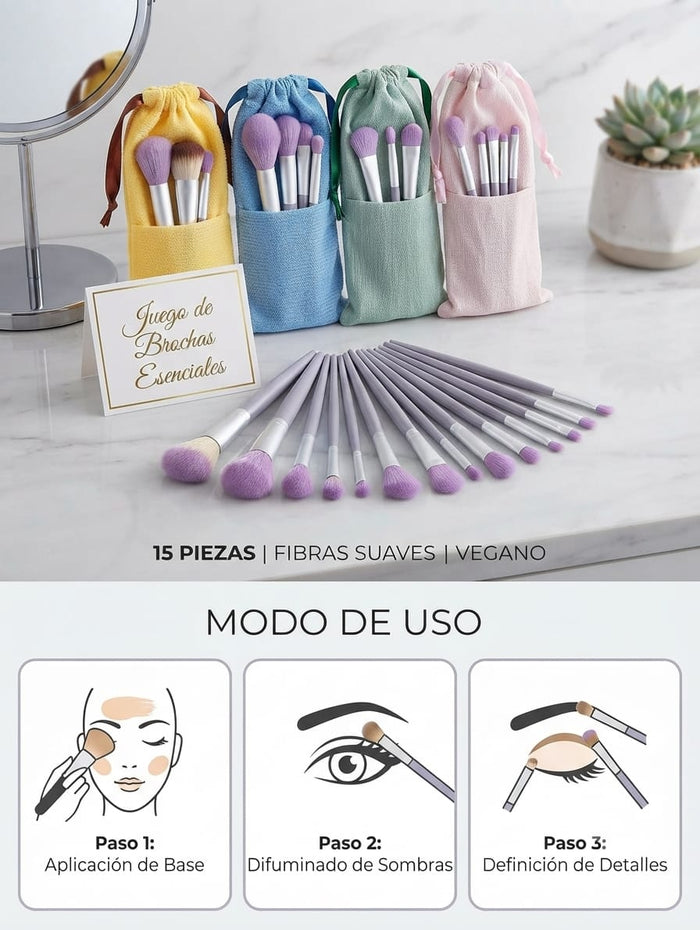 Set de Brochas para Maquillaje